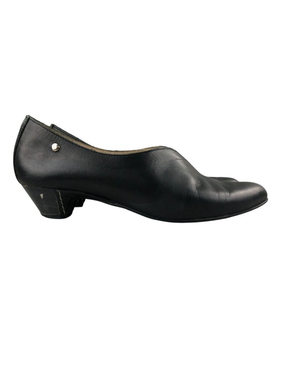 Pikolinos Women's Size 7** Elba Black Leather Pointed Toe Mid Heel Pumps FAIR